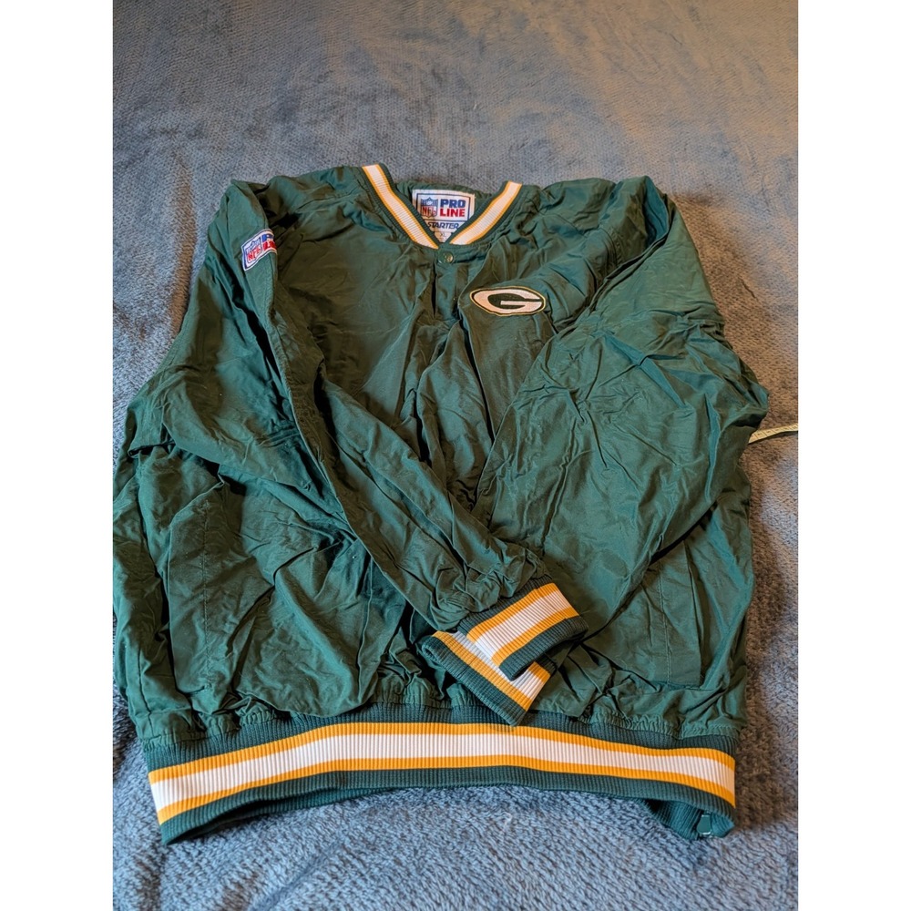 Vintage Starter Pro Line Green Bay Packers Pullover Jacket Size‎ XL